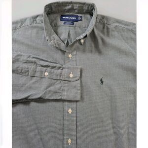 Ralph Lauren Golf Blake Fit Men’s L Green Houndstooth Button Down Pony